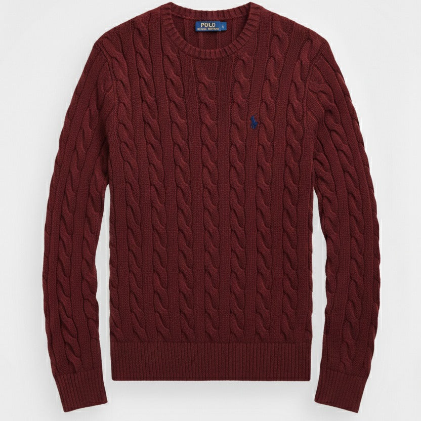 Cable-Knit Cotton Sweater